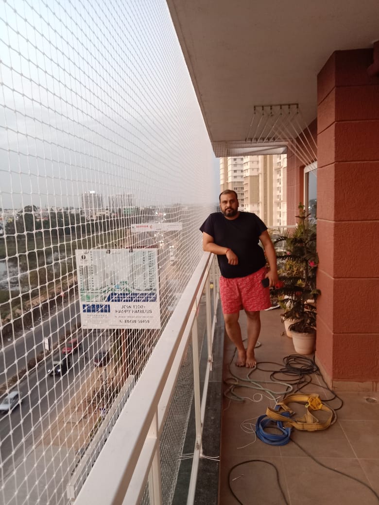 Bird Net Installation Hyderabad Balcony